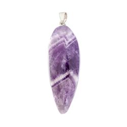 Large Dogtooth Amethyst Rounded 'Bullet' Pendant